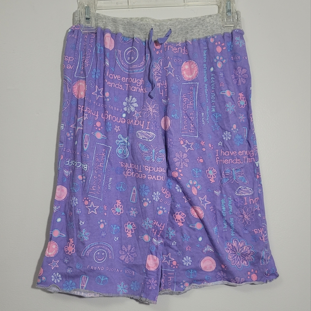 Stupid Factory Gray 100% Cotton Pajama Capri Pants Juniors Size Small